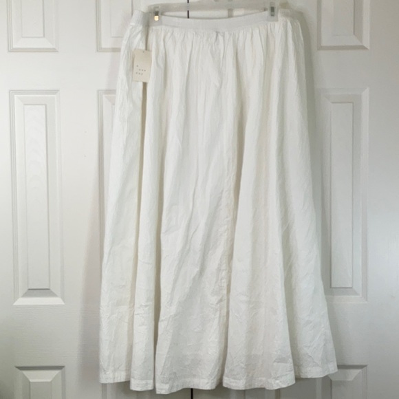 New Day - Women's Maxi Picnic A-Line Skirt - Size 1X White - Picture 5 of 13